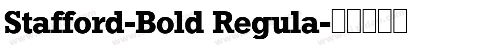 Stafford-Bold Regula字体转换